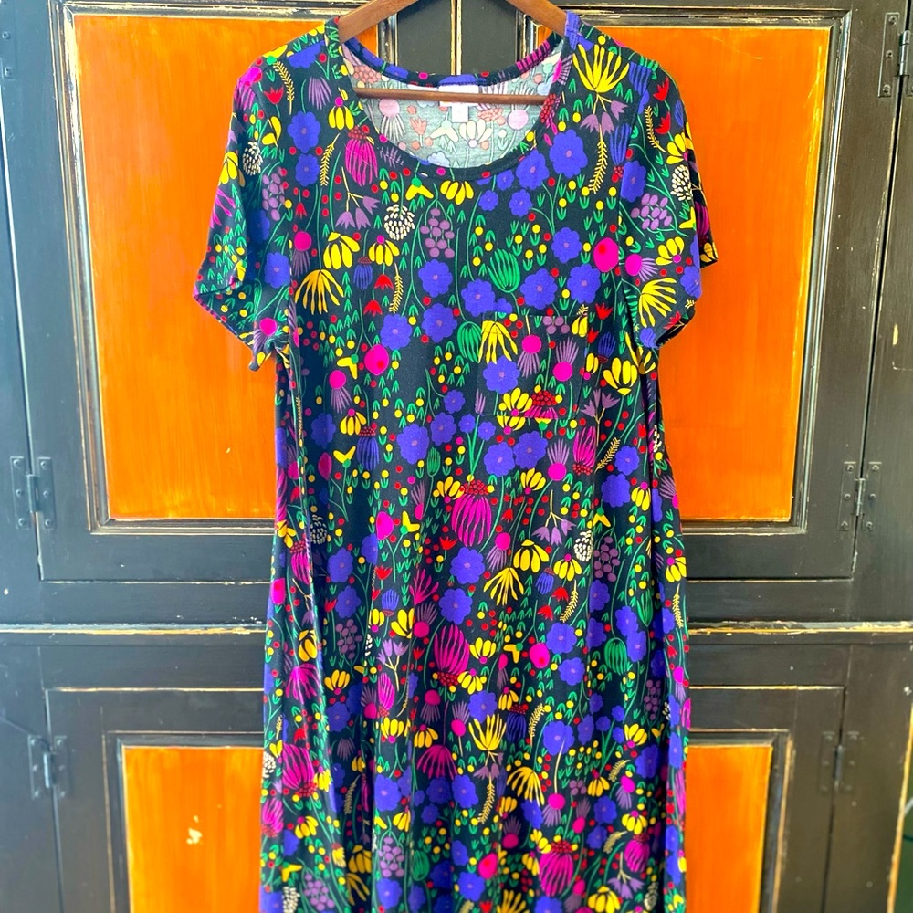 Floral LulaRoe Julia Size M